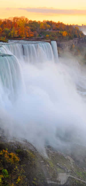 Iphone X Niagara Waterval Agtergrond — Motorola Edge 70 Plus Muurpapier