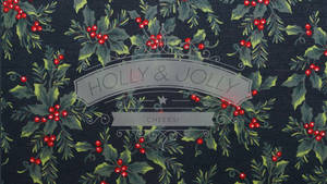 Holly Jolly Kersfees Buitenblad-agtergrond — Kersfees lessenaar Muurpapier