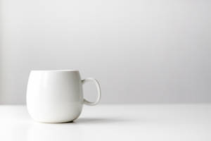 Minimalistiese Wit Beker muurpapier — Skoon Muurpapier