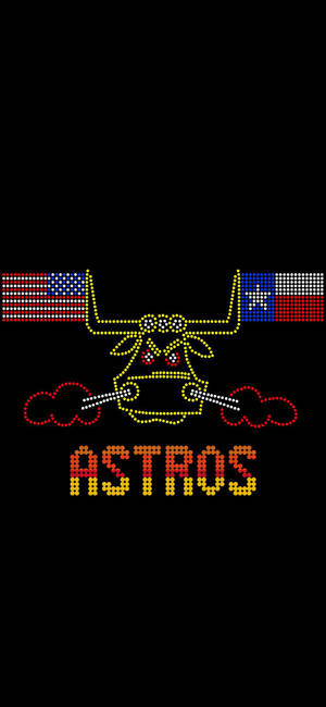 Houston Astros gestileerde Texas bul agtergrond — iPhone 14 Pro Max Muurpapier