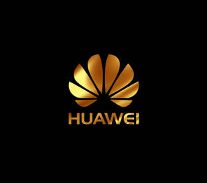 Huawei goud handelsmerk logo agtergrond — Huawei Muurpapier
