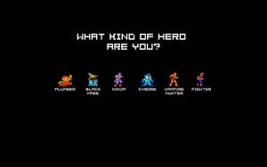 Ikoniese Pixel-speletjie-karakters agtergrond