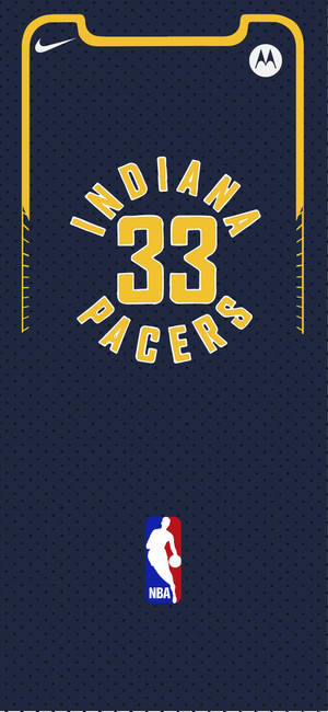 Indiana Pacers-trui-illustrasie-agtergrond — iPhone 12 mini Muurpapier