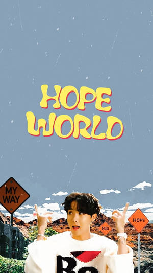 Indie Kid Estetiek Hope World — Indie kind estetiek Muurpapier