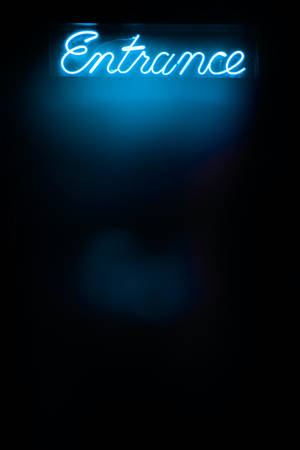 Ingangteken In Neon Blou iPhone — Xiaomi Pad 9 Pro Max Muurpapier