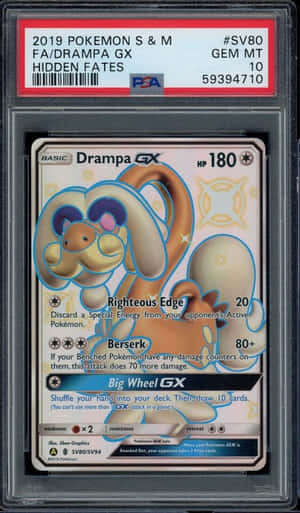 Ingeslote Drampa Pokémon Handelskaart — Pokemon Foon Muurpapier