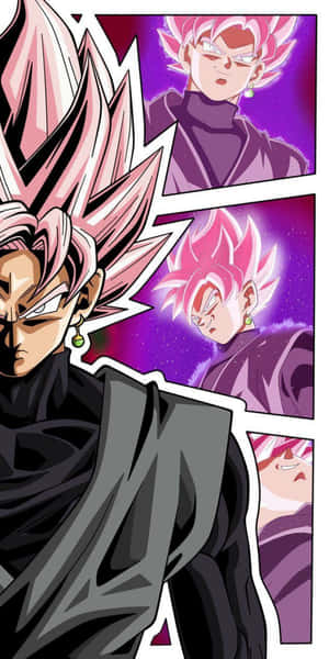 Intense Goku Black in Aksie — Goku Swart Muurpapier