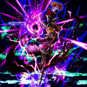 Intense Goku Black in Gevegshouding — Goku Swart Muurpapier
