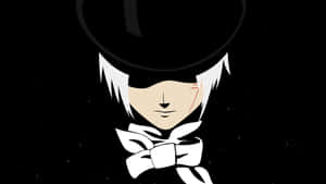 Intense swart-en-wit anime toneel