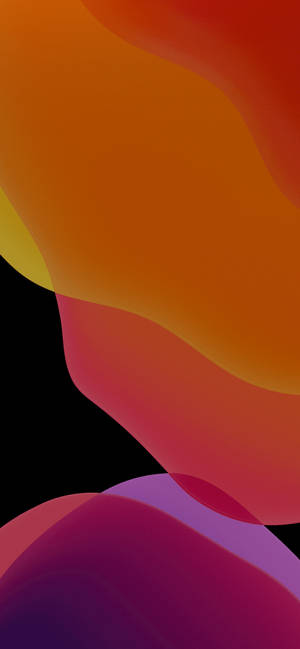 IOS 13 Donker Oranje plakpapier — iPhone 16 Pro Max Muurpapier