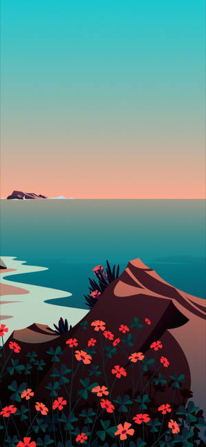 iPhone 12 Pro Max Digitale Seekus agtergrond — iPhone 13 Pro Muurpapier