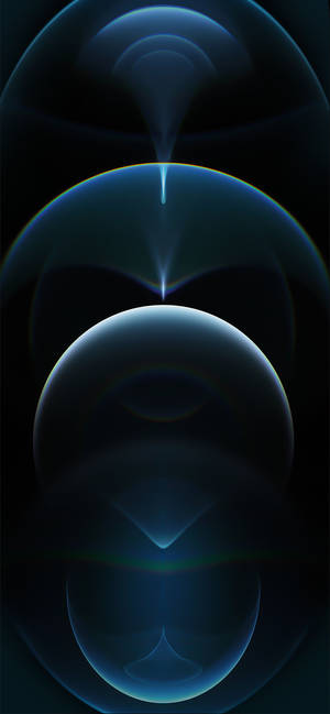 Iphone 13 blou abstract sirkels agtergrond — iPhone 13 Muurpapier