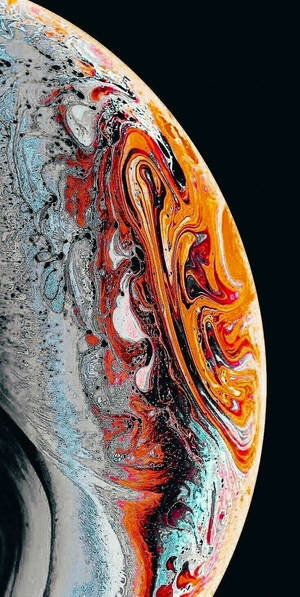 Iphone 13 IOS oranje planeet agtergrond — iPhone 13 Muurpapier