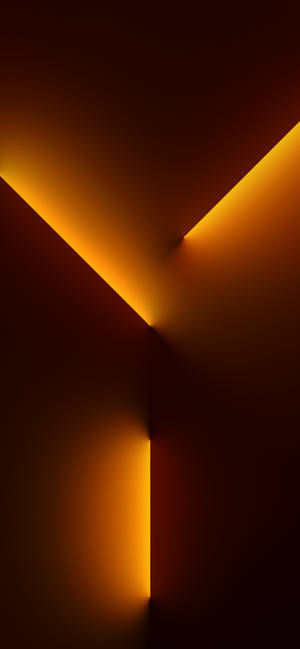 iPhone 13 oranje ligstraal agtergrond — iPhone 15 Pro Max Muurpapier