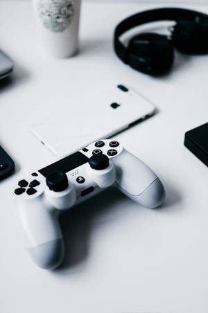 iPhone-buro met PlayStation-beheerder — Xiaomi Pad Muurpapier