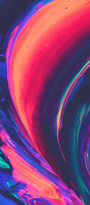 iPhone X Abstrak Veelkleurige Verfveë — Oppo Find X10 E Muurpapier