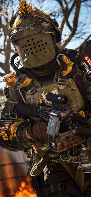 Iphone X Call Of Duty Black Ops Cold War Agtergrond — POCO M8s Muurpapier