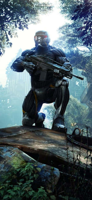 Iphone X Crysis 3 Agtergrond — iPhone 15 Plus Muurpapier