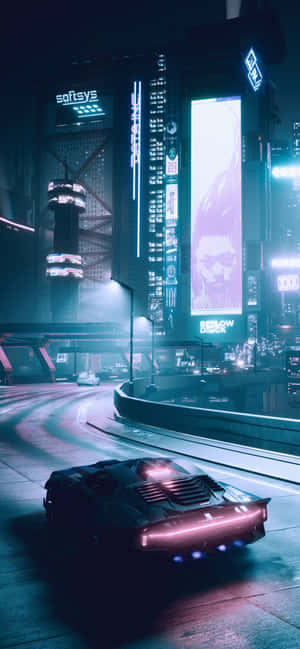 Iphone X Cyberpunk 2077 Agtergrond — Vivo T4 Lite Muurpapier