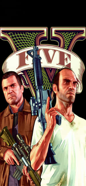 iPhone X Grand Theft Auto V Agtergrond — Samsung Galaxy S20 Muurpapier