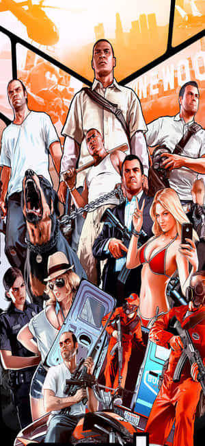 Iphone X Grand Theft Auto V Agtergrond — Oppo F31 Muurpapier