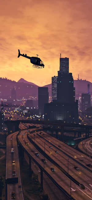 iPhone X Grand Theft Auto V-agtergrond — Oppo F31 Pro Muurpapier