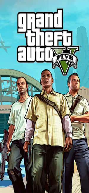 iPhone X Grand Theft Auto V Agtergrond — iPhone X Muurpapier