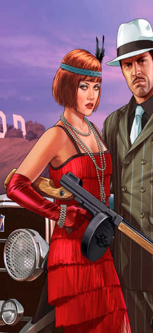 Iphone X Grand Theft Auto V Agtergrond — Galaxy S25 Muurpapier