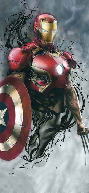 Iphone X Iron Man Agtergrond — Tecno Spark 40 Pro Muurpapier