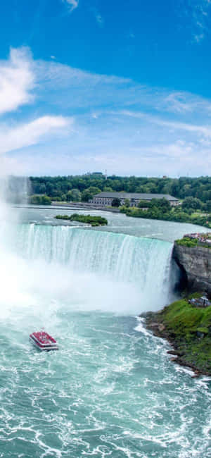 Iphone X Niagara Waterval Agtergrond — Realme Narzo 90X Muurpapier
