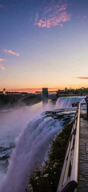 Iphone X Niagara-waterval Agtergrond — Redmi Note Muurpapier