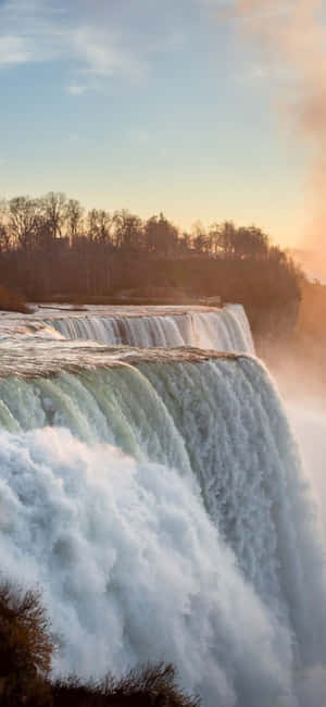 Iphone X Niagara-waterval Agtergrond — Moto G37 Muurpapier