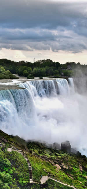 Iphone X Niagara Waterval Agtergrond — Moto G17 Muurpapier