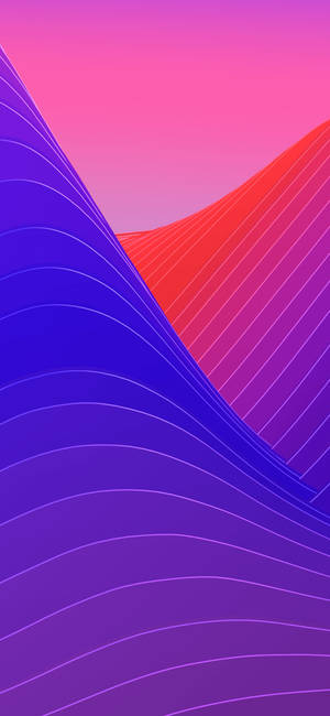 iPhone X Oorspronklike Abstrakte Golwe — iPhone Xs Muurpapier