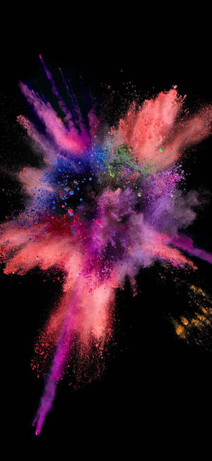 iPhone X Oorspronklike Kleurvolle Stofontploffing — Galaxy S25 Ultra Muurpapier