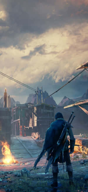 Iphone X Shadow Of Mordor Agtergrond — iPhone Air Muurpapier