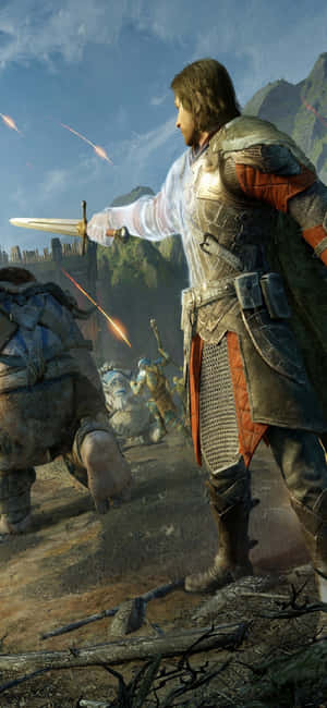 iPhone X Shadow of Mordor-agtergrond — Galaxy A55 Muurpapier