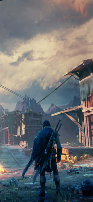 Iphone X Shadow Of Mordor Agtergrond — iPhone 13 Muurpapier