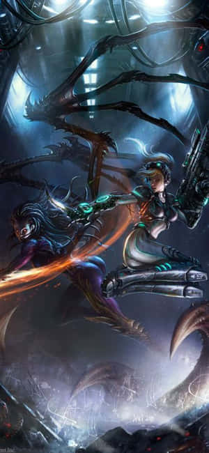Iphone X Starcraft Ii Agtergrond — Vivo S Muurpapier