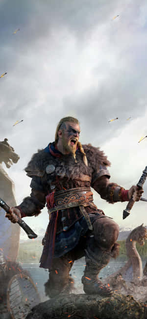 Iphone Xs Assassin's Creed Valhalla Agtergrond — Honor 600 Smart Muurpapier