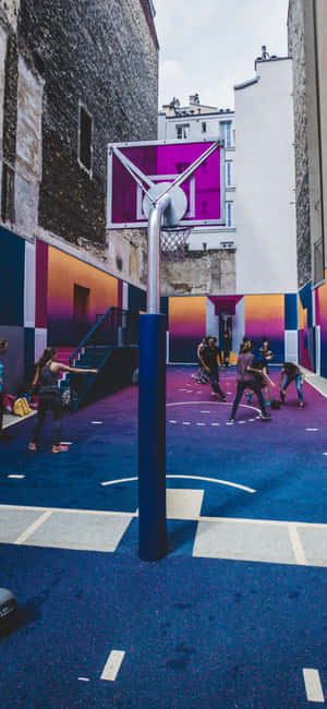 Iphone Xs Basketbal Agtergrond — Vivo T5 Pro Muurpapier