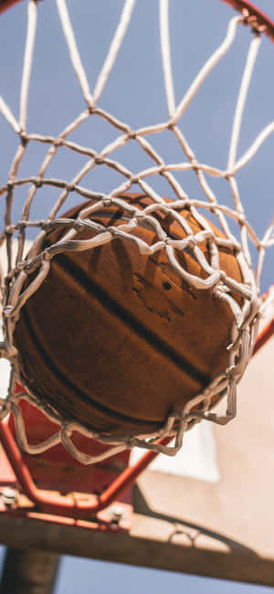 Iphone Xs Basketbal Agtergrond — iPhone 14 Pro Muurpapier