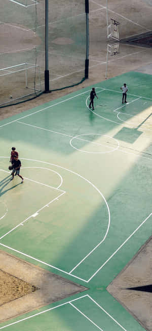 Iphone Xs Basketbal Agtergrond — Vivo T5e Muurpapier