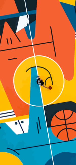 Iphone Xs Basketbal Agtergrond — Galaxy A Muurpapier