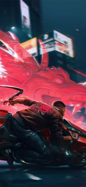 Iphone Xs Max Cyberpunk 2077 Agtergrond — iPhone 11 Pro Max Muurpapier