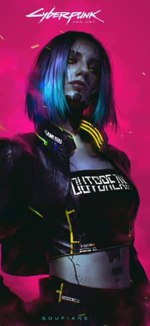 Iphone Xs Max Cyberpunk 2077 Agtergrond — Vivo T5 Lite Muurpapier