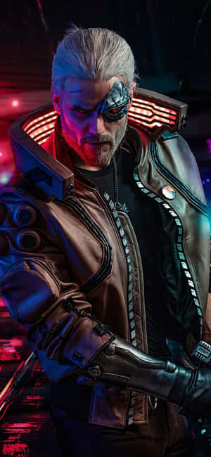 Iphone Xs Max Cyberpunk 2077-agtergrond — Vivo T5 Pro Muurpapier