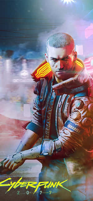 Iphone Xs Max Cyberpunk 2077 Agtergrond — Vivo T5 Lite Muurpapier