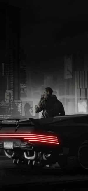 iPhone Xs Max Cyberpunk 2077 Agtergrond — Vivo T5e Muurpapier