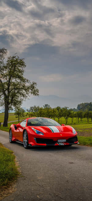 Iphone Xs Max Ferrari Agtergrond — Realme Narzo 90X Muurpapier
